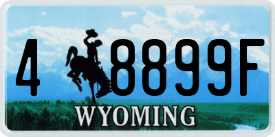 WY license plate 48899F