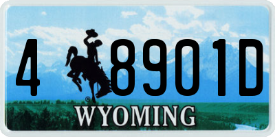 WY license plate 48901D