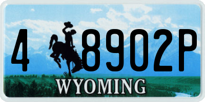 WY license plate 48902P