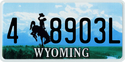 WY license plate 48903L