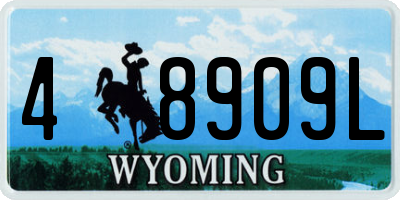 WY license plate 48909L