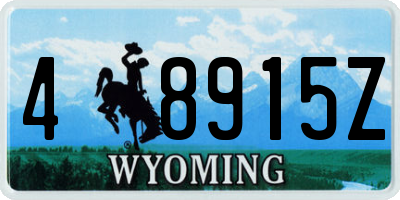 WY license plate 48915Z