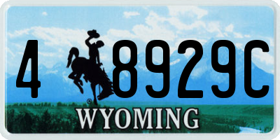 WY license plate 48929C