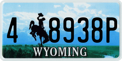WY license plate 48938P