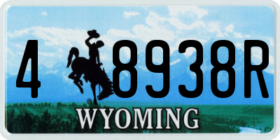 WY license plate 48938R