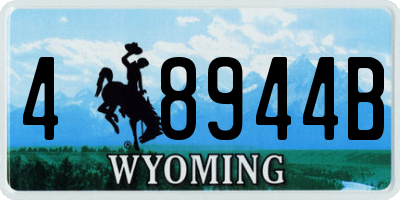 WY license plate 48944B