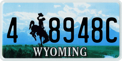 WY license plate 48948C