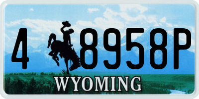 WY license plate 48958P