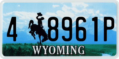 WY license plate 48961P