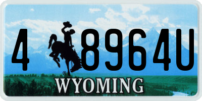 WY license plate 48964U