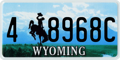 WY license plate 48968C