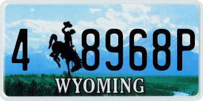 WY license plate 48968P