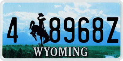 WY license plate 48968Z