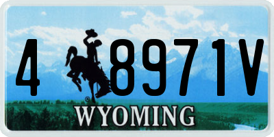 WY license plate 48971V