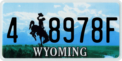WY license plate 48978F