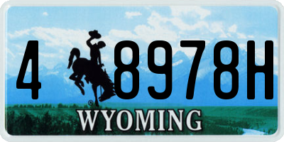 WY license plate 48978H