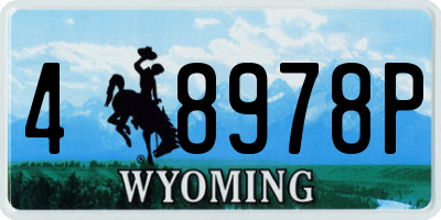 WY license plate 48978P