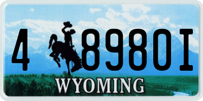 WY license plate 48980I