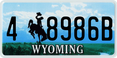 WY license plate 48986B