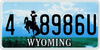 WY license plate 48986U