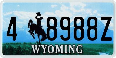 WY license plate 48988Z