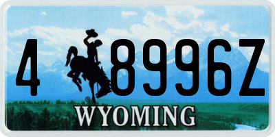 WY license plate 48996Z