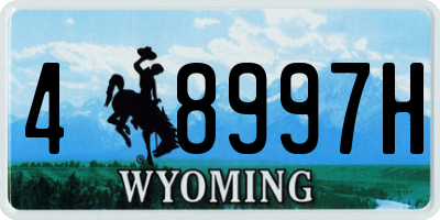 WY license plate 48997H