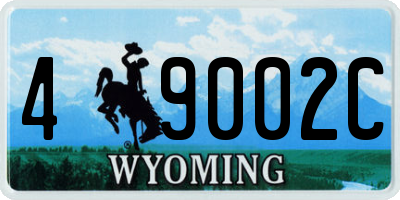 WY license plate 49002C