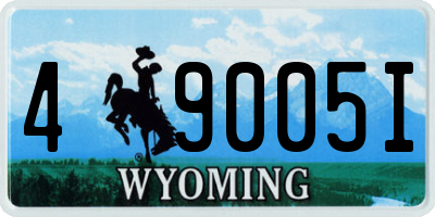 WY license plate 49005I