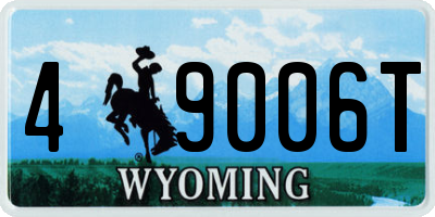 WY license plate 49006T