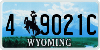 WY license plate 49021C