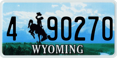 WY license plate 49027O