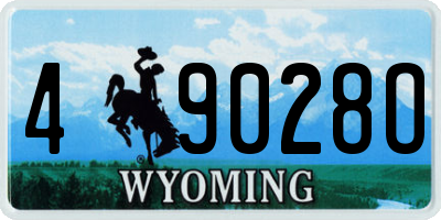 WY license plate 49028O