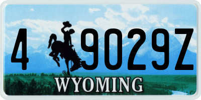 WY license plate 49029Z