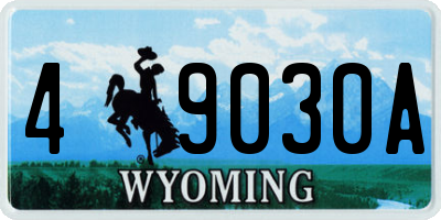WY license plate 49030A