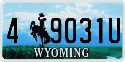 WY license plate 49031U