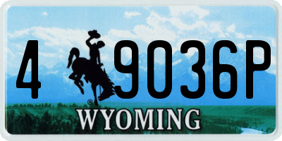 WY license plate 49036P