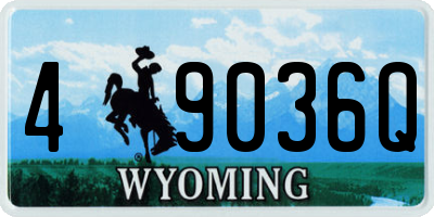 WY license plate 49036Q