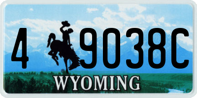 WY license plate 49038C