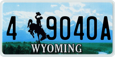 WY license plate 49040A