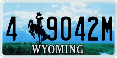 WY license plate 49042M