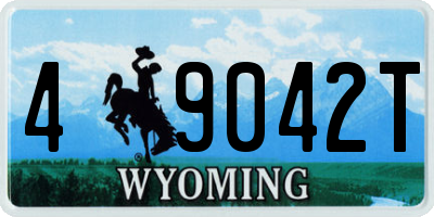 WY license plate 49042T