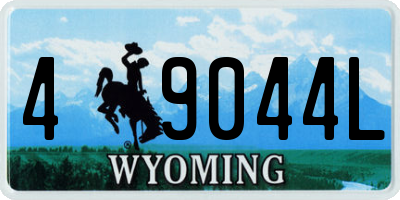 WY license plate 49044L