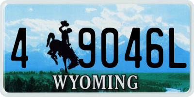 WY license plate 49046L