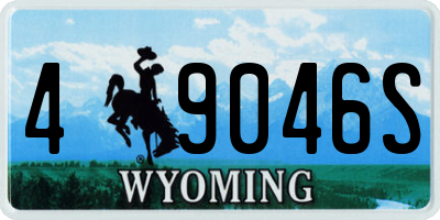 WY license plate 49046S