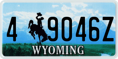 WY license plate 49046Z