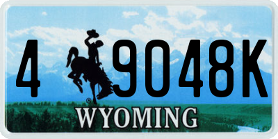 WY license plate 49048K