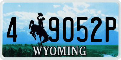 WY license plate 49052P