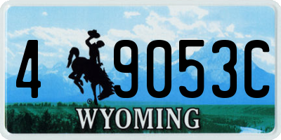 WY license plate 49053C