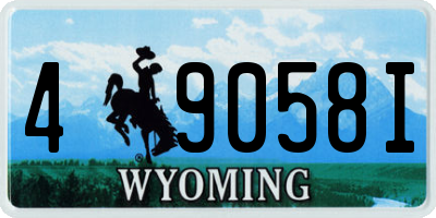 WY license plate 49058I